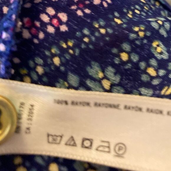 Floreat Black Multicolor Floral Cami Cropped Wide Leg Rayon Hippie Jumpsuit XS - Picture 9 of 12